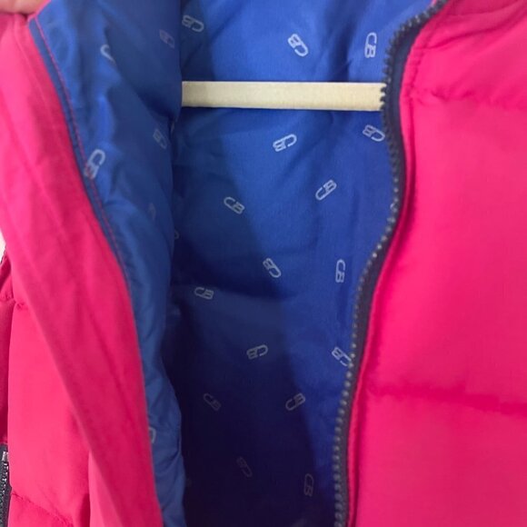 CB Sports Womens Puffer Vest Jacket Size Medium Pink Down Two Way Zipper Pockets - Picture 3 of 8